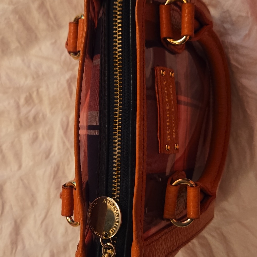 Burberry Orange, Red, Pink and Black Mini Tote Crossbody Bag Blue Lable - Picture 16 of 16